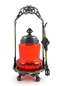 NEW HAVEN S.P. #027 - Torquay TAUBENBLUT rotes Glas - antike PICKELROLLE - Bild 1 von 10