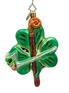 Christopher Radko Shillelaghans Clover Leaf St Patricks Tree Ornament 0103600 - Picture 1 of 8