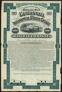 U.S.A.: Cincinnati, Indianapolis, St.Louis and Chicago Railway Company, First... - Picture 1 of 1