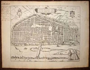 carte geographique vue de la ville d'ORLEANS par BRAUN et HOGENBERG 1572 - Picture 1 of 4