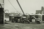 Delivery Truck On Construction Site B&W Archival Photo Art Print Poster 18X12