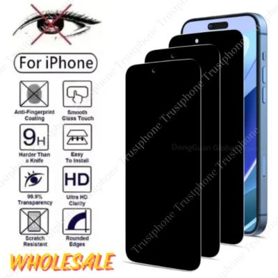 Lote Protector Pantalla Vidrio Templado Anti Espía Privacidad Para iPhone 16 15 14 12 11 X Foto 1 de 4