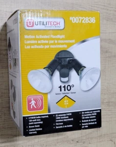 Utilitech Motion Activated Security Floodlight - Black Finish 0072836 Uses PAR38 - Picture 1 of 7