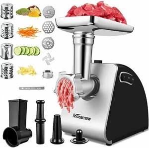 Elektrisch Fleischwolf Küchenreibe Gemüseschneider Wurstmaschine Wurstfüller DE - Bild 1 von 49