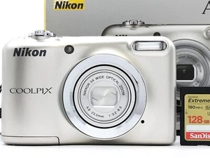 Nikon COOLPIX A10 Silver 16.1 MP 5x Compact Digital Camera with Box from Japan - Picture 1 of 14