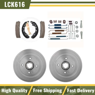 Tambores de freno traseros zapatas de freno herrajes kit de resorte para Volkswagen Jetta 1990 1991 Foto 1 de 4