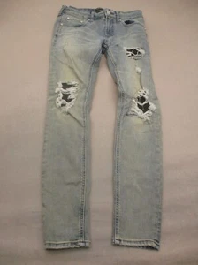 PACSUN Size 29X30 Mens Gray Cotton Blend Distressed Stretch Skinny Jeans 294 - Picture 1 of 8