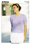 4760 Ladies Lacy Short Sleeve Sweater Knitting Pattern In Dk  32-42" Chest