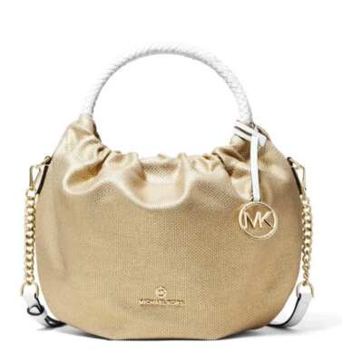 Новый Michael Kors женщин Annie Messenger сумка оптический белый бледно-золотой тон Дамская сумка - Изображение 1 из 4