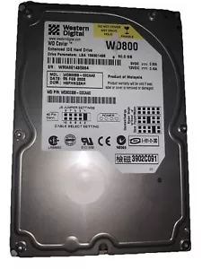 Western Digital | WD800 | P/N: WD800BB-00CAA0 IDE 3.5'' Hard Drive | Untested - Picture 1 of 2