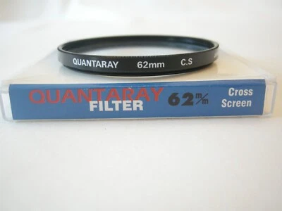 Quantaray 62mm Cross Screen filter for Nikon,Canon,Sigma,Tamron,Tokina,Sony,Pro - Image 1 of 3