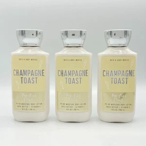 Bath and Body Works Champagne Toast Super Suave 8oz Loción Corporal Paquete de 3 Piezas - Imagen 1 de 2