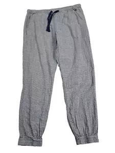 Gap Lounge/Sweat Pants (M) Blue Stripe Waist Tie Pockets Elastic Cuffs Cotton - Picture 1 of 4