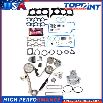 Head Gasket Set Timing Chain Water Pump W/ Gasket For 2005 2006 Suzuki XL-7 2.7L - Image 1 of 4
