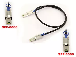 Cordon SAS Minisas SFF-8088/SFF-8088 - Length 1M - SFF8088 26 Pins - Picture 1 of 1