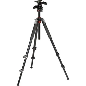 Manfrotto 055 3-Section Aluminum Tripod with 3-Way Head - Picture 1 of 8