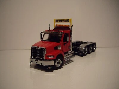 DIECAST MASTER 1/50 VIPER RED TRI-AXLE WESTERN STAR 49X SB SAME AS FIRST GEAR  - Image 1 of 4