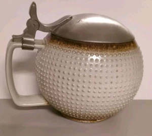 Goebel Bierkrug mit Deckel, Entwurf von Heinrich Ehring, Motiv Golfball, Rarität - Zdjęcie 1 z 10