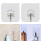10 Pcs Wall Hook Transparent Adhesive Hooks up Water Proof