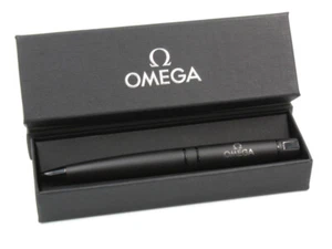 Omega Penna a Sfera Con Scatola Nera Opaca Elegante + Confezione Originale NEW - Imagen 1 de 6