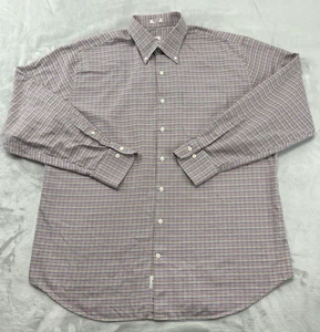 Peter Millar Shirt Men Extra Large Multicolor Houdstooth Print Back Pleated - Picture 1 of 17