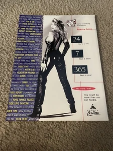 Vintage 1998 WWF AMERICA ONLINE AOL Video Poster Print Ad WWE SABLE DIVA - Bild 1 von 1