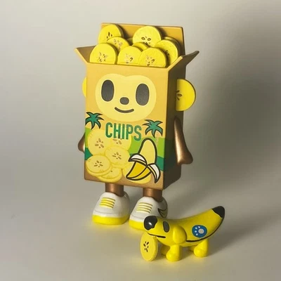Tokidoki Healthy Besties Chips & Chippy Monkey Banana Box Estatuilla Mascota Figura  Foto 1 de 4
