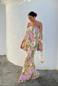 Zara Floral Print Dress Limited Edition Size M Ref 3096/152/500 RRP £79.99 - Picture 1 of 23
