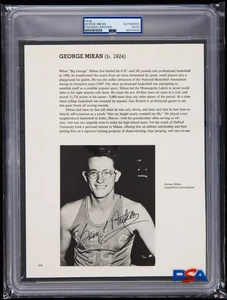George Mikan Firmato Pagina Enciclopedia (PSA) Lakers Auto Magazine Foto - Foto 1 di 2