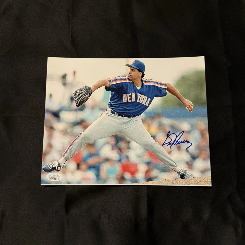 Foto autografiada 8x10 firmada por SID FERNANDEZ de los Mets de Nueva York certificado de autenticidad JSA Foto 1 de 1