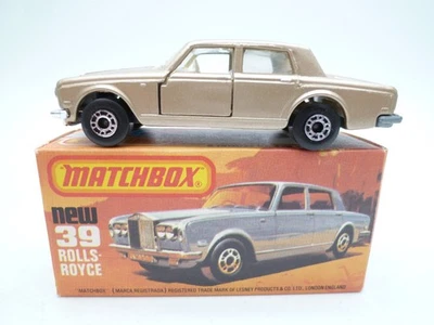 VINTAGE MATCHBOX SUPERFAST No.39e ROLLS ROYCE SILVER SHADOW IN ORIGINAL BOX 1982 - Image 1 of 4