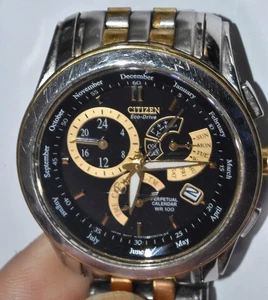 Citizen Eco Drive Cal. 8700 Chronograph Mens Diver Watch E870-S015294 Stainless - Picture 1 of 7