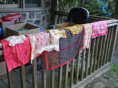 Vintage Closet Find 50's 60's 70's Scarves Lot Of 8 Polyester & Silk Mod - Image 1 of 4