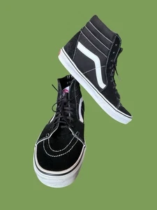 Vans Sneakers Mens 12 Black White Filmore Hi Top Suede Canvas Skater Shoes EUC - Picture 1 of 11