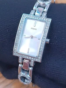 GUESS luxury silver tone&crystals bracelet stainless steel ladies quartz watch - Picture 1 of 9
