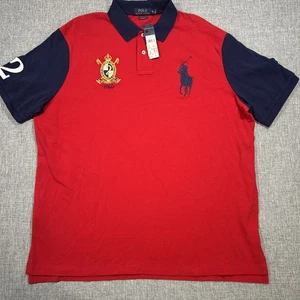 Neu mit Etikett Polo Ralph Lauren Big Pony Crest kurzärmliges Poloshirt rot Gr. XL adrett - Bild 1 von 11