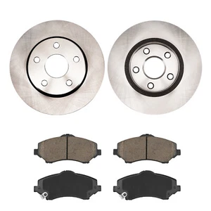 Fit For 2007-2017 Jeep Wrangler 2018 Wrangler JK Front Rotors Ceramic Brake Pad - Picture 1 of 11