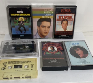 Elvis Presley Cassette Lot 7 Total The Sun Sessions Chritsmas Dont Stop Loving - Picture 1 of 8