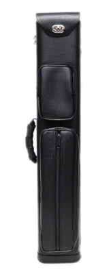 DELTA CUES New Delta 4x6 COMBO Pool Cue Case - Black Vinyl - FREE US SHIPPING