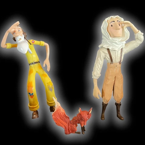 THE LITTLE PRINCE 6" figure figurine PILOT/pilot (2) & FOX * HAPE excellent cond Cover