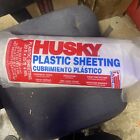 Husky Plastic Sheeting 20 ft x 25 ft Clear 4 mil Thickness Recycled Medium-Duty