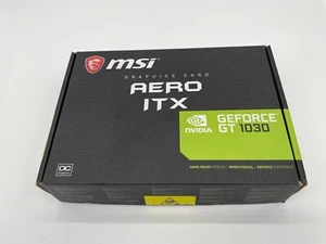 MSI graphics card gt1030 2GB DDR4 3.0 PCI-E Aero ITX 2GD$ OC - Picture 1 of 6