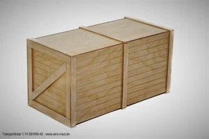 Modellbahn Zubehör, Holz Transportkiste mit Deckel, 276 x 136 x 152 mm, (L/B/H) - Bild 1 von 4