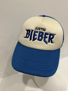 Cotton On Justin Bieber Trucker Hat Cap Licensed Official Blue White New - Picture 1 of 6