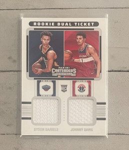 2022-23 Contenders Rookie Dual Ticket Dyson Daniels, Johnny Davis RT2-JDD (RC)