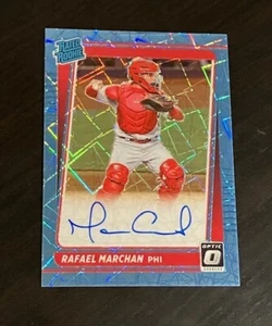 RAFAEL MARCHAN auto rc 2021 Donruss Optic BLUE VELOCITY #d /75 - Picture 1 of 2