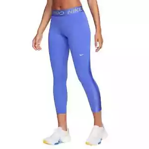 NIKE PRO LEGGINGS DONNA DRI-FIT TRAINING VITA MEDIA LUCIDO BLU TAGLIA S #FB5700-NUOVI CON ETICHETTE - Foto 1 di 5
