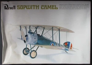 Revell Sopwith Camel Model Airplane Kit No. H-291 - Open Worn Box - Picture 1 of 2