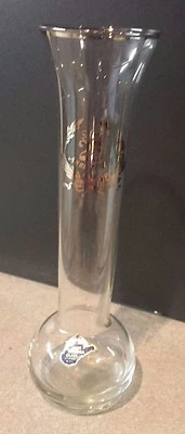 West Virginia Glass 25th Silver Wedding Anniversary 8" Vase, original label - Image 1 of 4