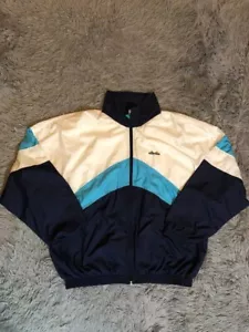 Chaqueta cortavientos Ellesse vintage ligera años 90 color blanco como nueva talla M - Imagen 1 de 5